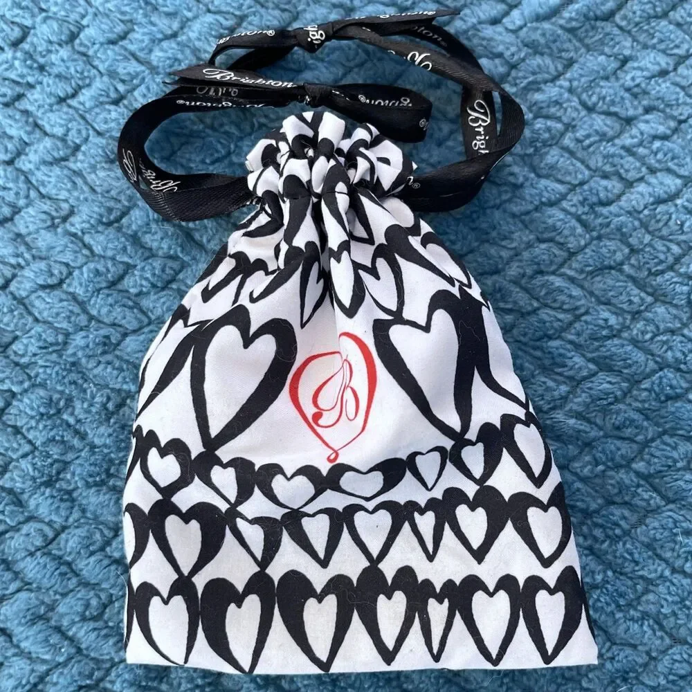 Brighton Adore Me Tuscan Open Heart Silver Necklace NWT Storage Bag - Picture 7 of 9